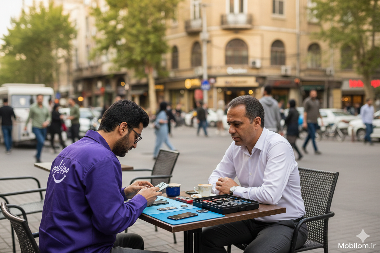 تعمیر گوشی سریع در محل توسط تکنسین موبایلوم