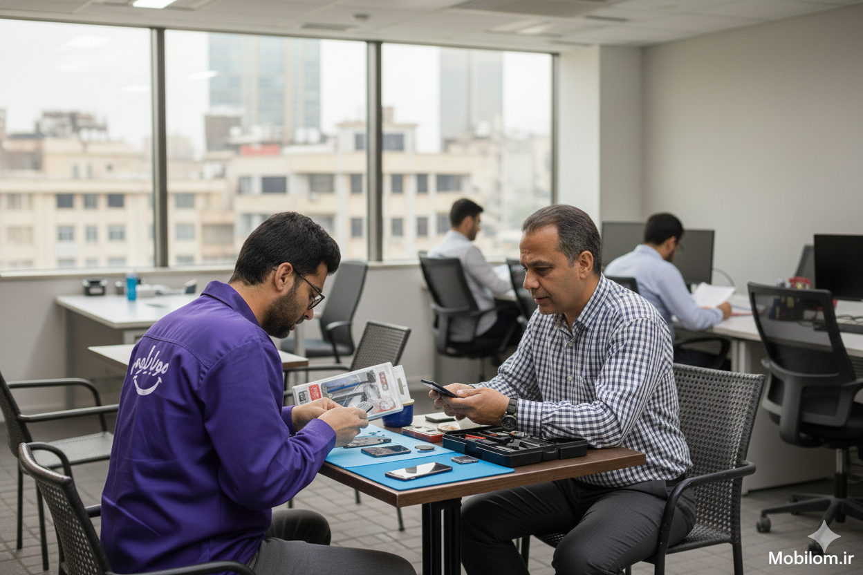 تعمیر فوری گوشی در محل تهران توسط تکنسین موبایلوم